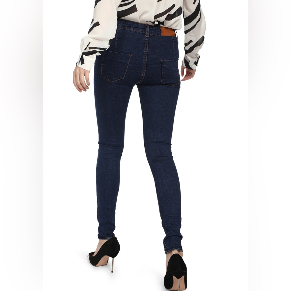 Lulu & Sky Dark Blue Skinny Jeans - Picture 3 of 7